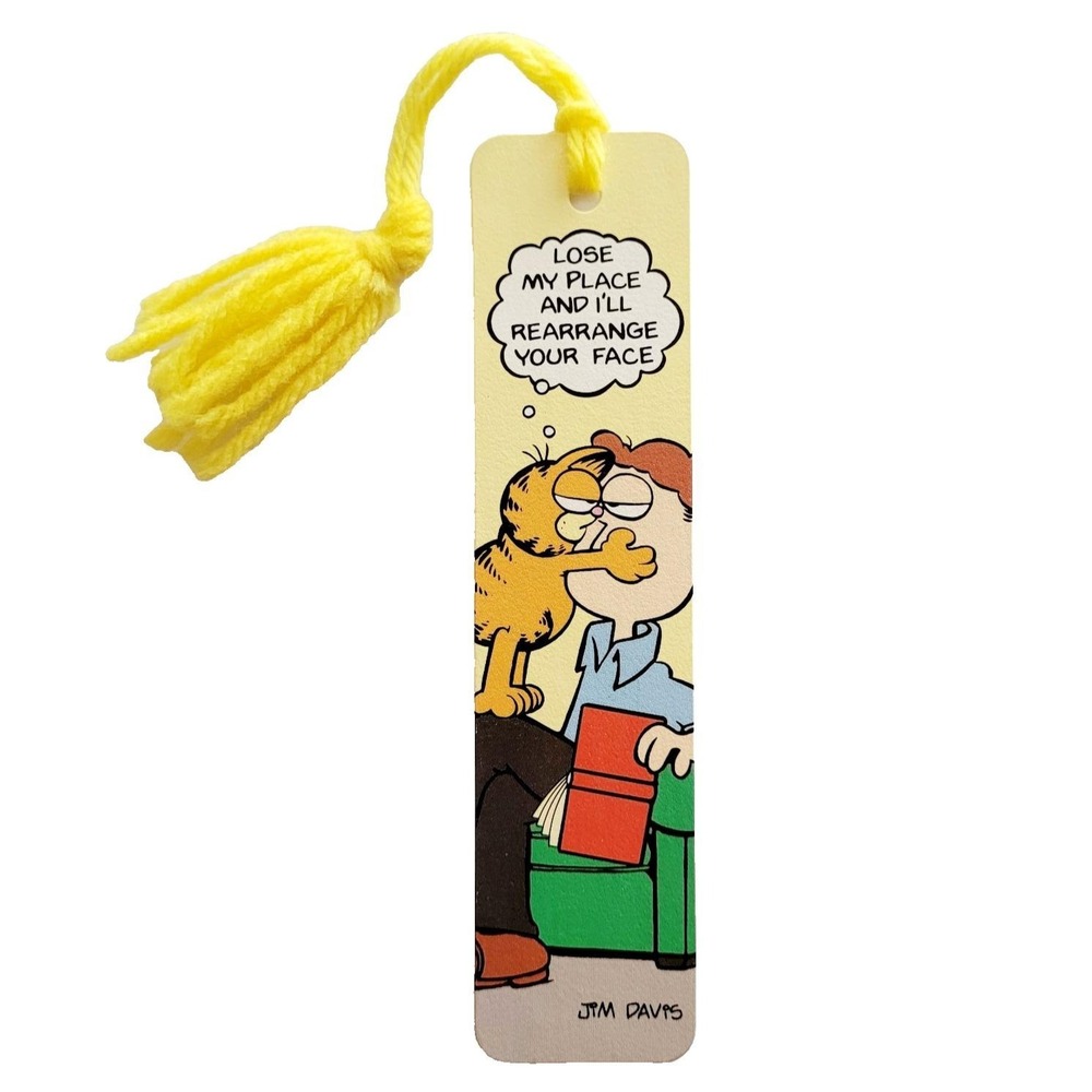 Vintage 70s Garfield Bookmark Jim Davis, Lose Place Face, Antioch USA 1978 H-427